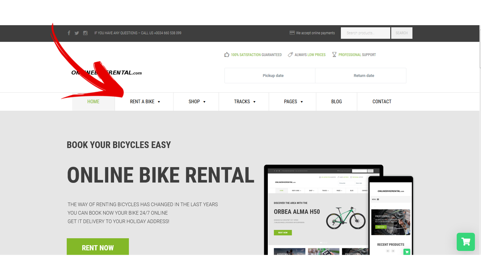 ONLINE BIKE RENTAL